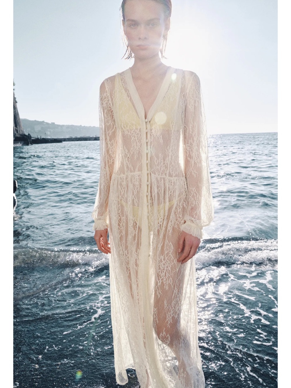 Zara ZW COLLECTION LONG LACE DRESS